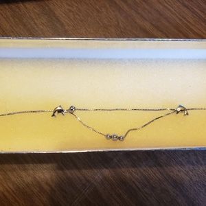 Dolphin Women Anklet Ankle Bracelet Foot Jewelry Silver tone NWT